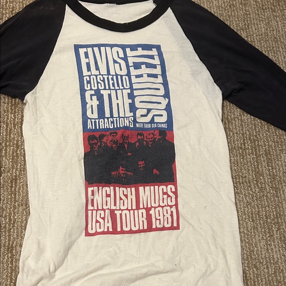 Elvis Costello Squeeze vintage concert tee shirt
